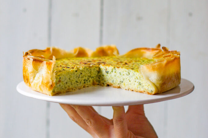 Tarte croustillante courgette ricotta au Thermomix