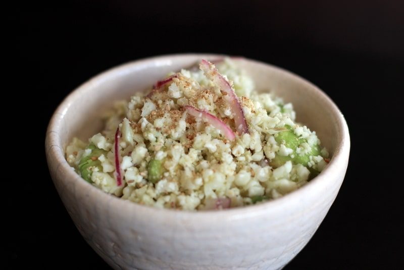 Taboulé de chou-fleur à l’avocat