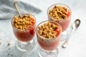 Crumble fraise rhubarbe Thermomix