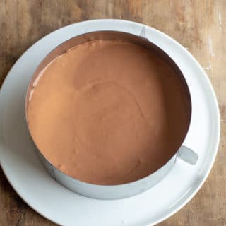 Gâteau royal au chocolat au Thermomix avant réfrigération