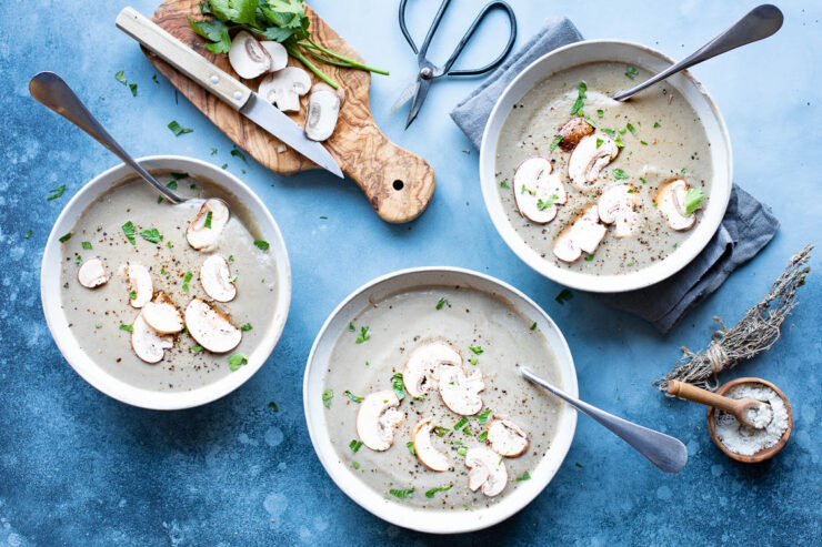 Velouté de champignons au Thermomix Crème • Yummix