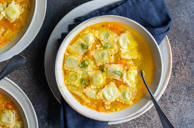 Soupe de ravioles au Thermomix