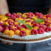 Tarte mangue framboise sans cuisson au Thermomix